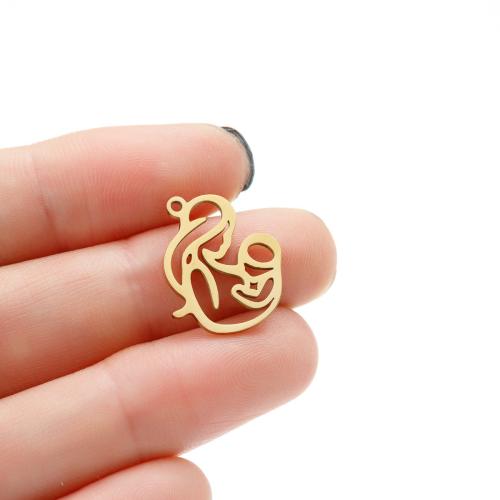 Stainless Steel Pendants 304 Stainless Steel Vacuum Ion Plating mother and child series & DIY Sold By Bag