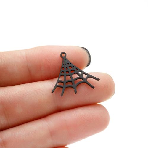 Stainless Steel Pendants 304 Stainless Steel Spider Web Vacuum Ion Plating DIY Sold By Bag