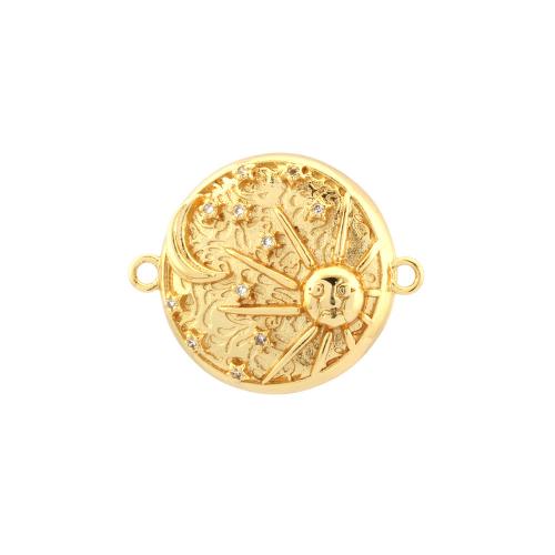 Brass Jewelry Connector gold color plated & DIY & enamel & 1/1 loop nickel lead & cadmium free Sold By PC
