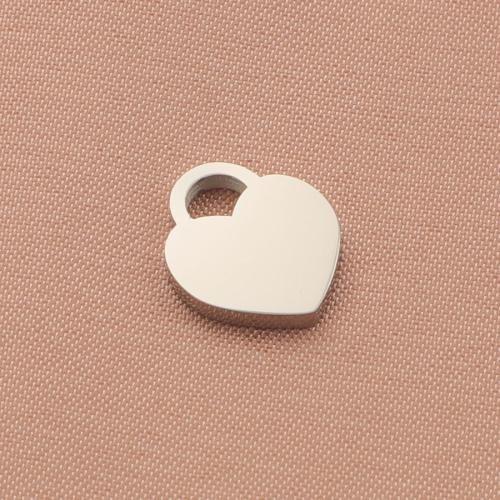 Stainless Steel Heart Pendants, 304 Stainless Steel, Vacuum Ion Plating, DIY, more colors for choice, 10x12x1.50mm, Hole:Approx 3mm, Sold By PC
