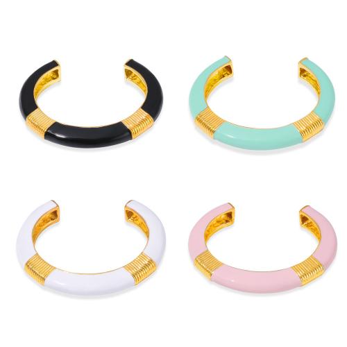 Brass Bracelet & Bangle, fashion jewelry & for woman & enamel, more colors for choice, Sold By PC