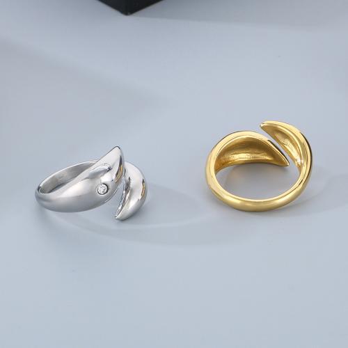 Rhinestone-Edelstahl -Finger-Ring, 304 Edelstahl, verschiedene Größen vorhanden & für den Menschen & mit Strass, keine, verkauft von PC