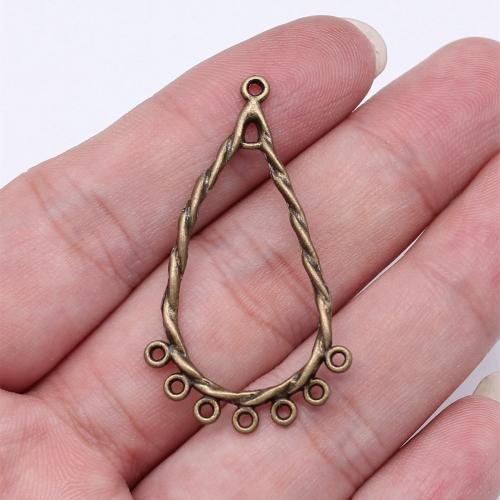 Tibetan Style Connector, Teardrop, plated, DIY & 1/7 loop, more colors for choice, Sold By PC