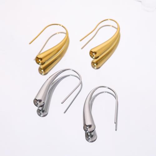 Stainless Steel Drop Earring, 304 Stainless Steel, fashion jewelry & for woman, more colors for choice, 25x5.30mm, Sold By Pair