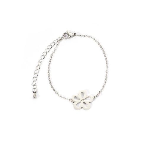 Stainless Steel Jewelry Bracelet 304 Stainless Steel Flower fashion jewelry & for woman Sold By PC