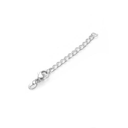Stainless Steel Extender Chain 304 Stainless Steel DIY original color 3mm Length 5.5 cm Sold By PC