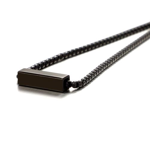 Stainless Steel smycken halsband, 304 rostfritt stål, Rektangel, mode smycken & Unisex, fler färger för val, 17x5x5mm, Längd Ca 60 cm, Säljs av PC