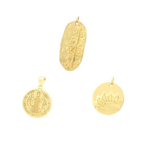 Brass Jewelry Pendants, gold color plated, DIY & different size for choice, more colors for choice, nickel, lead & cadmium free, Sold By PC
