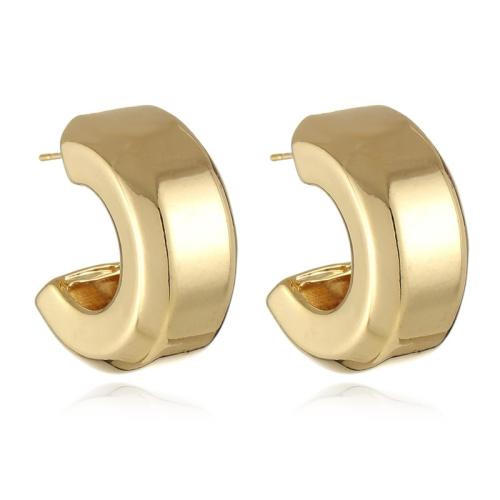 Brass Stud Earring, gold color plated, fashion jewelry, golden, nickel, lead & cadmium free, 11x24mm, Sold By Pair