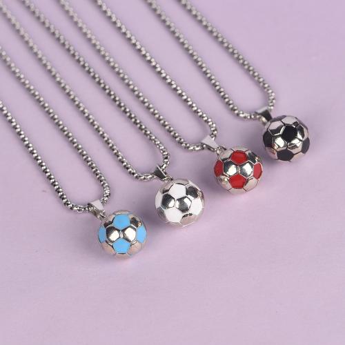 Tibetan Style Jewelry Necklace, with 304 Stainless Steel Chain, Unisex & enamel, more colors for choice, Sold By PC
