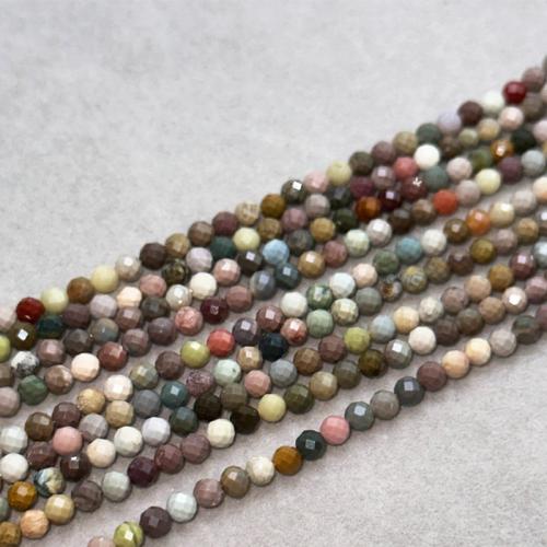 Agate Beads, Alexa Agate, DIY & different size for choice & faceted, multi-colored, Sold Per Approx 38 cm Strand