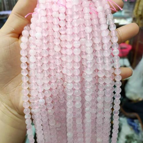 Gemstone Jewelry Beads Calcite Round DIY pink Sold Per Approx 39 cm Strand