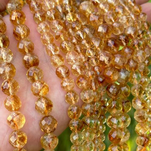 Natural Citrine Beads DIY & faceted Sold Per Approx 38 cm Strand