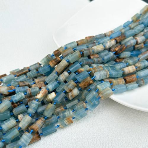 Perles bijoux en pierres gemmes, DIY, bleu, beads length 8-12mm, Environ 23PC/brin, Vendu par Environ 38 cm brin
