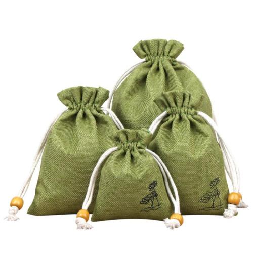 Linen Drawstring Bag, dustproof & different size for choice, more colors for choice, Sold By PC