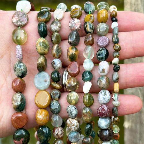 Agate perle, Ocean Agate, Nuggetsi, možete DIY & različite veličine za izbor, Prodano Per Približno 38 cm Strand