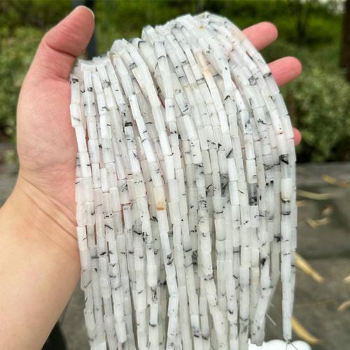Natural Jade Beads, DIY, white, 4x13mm, Approx 30PCs/Strand, Sold By Strand