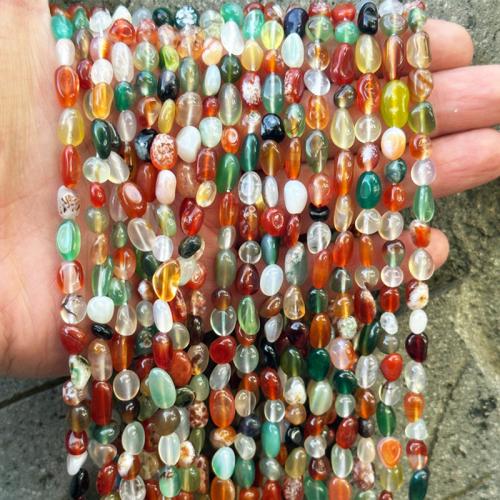 Agate σφαιρίδια, Μαλαχίτης Agate, Nuggets, DIY, beads length 5-8mm, Sold Per Περίπου 38 cm Strand