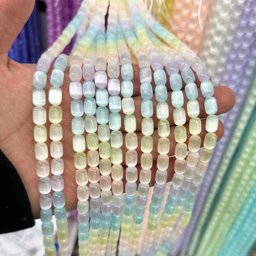 Perles bijoux en pierres gemmes, Pierre de gypse, DIY, plus de couleurs à choisir, 6x9mm, Environ 40PC/brin, Vendu par Environ 38 cm brin