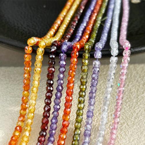 Cubic Zirconia Beads, DIY, more colors for choice, 3.50x4mm, Approx 95PCs/Strand, Sold Per Approx 38 cm Strand