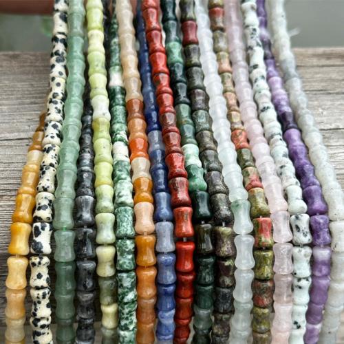 Gemstone Jewelry Beads, Bamboo, DIY & different materials for choice, 6x9mm, Approx 40PCs/Strand, Sold Per Approx 38 cm Strand