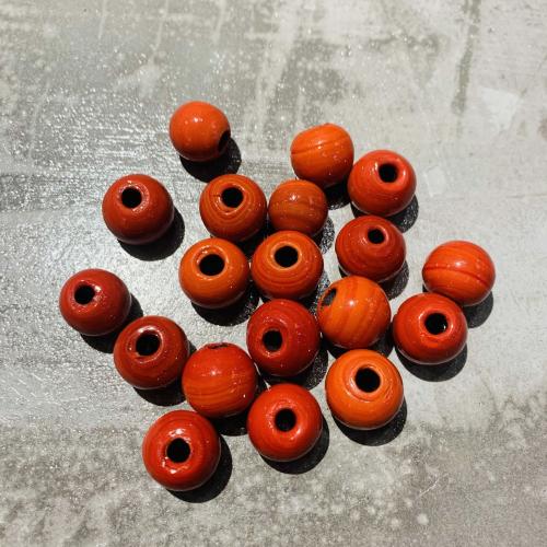 Lampwork Large Hole Bead Abacus DIY & enamel red Sold By PC