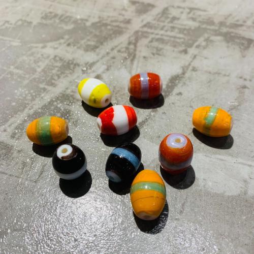 Lampwork Beads, handmade, DIY & enamel, more colors for choice, 14x18mm, Sold By PC