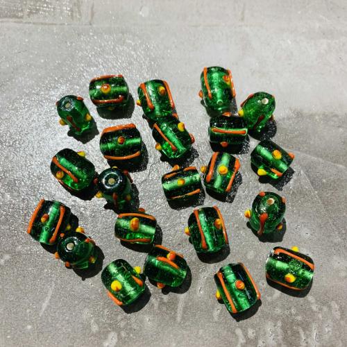Lampwork Beads, DIY & enamel, more colors for choice, 10x14mm, Sold By PC