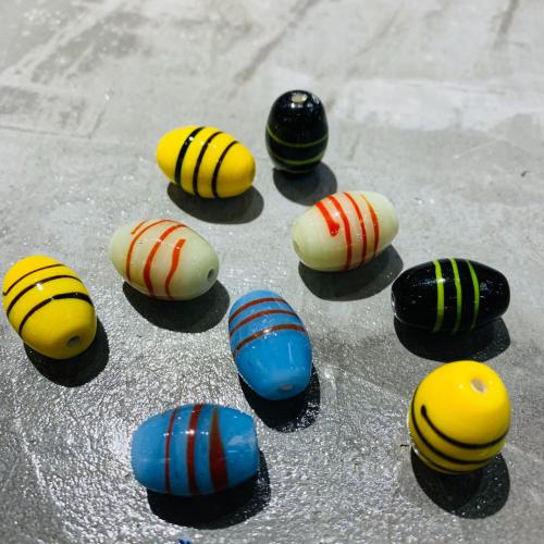 Lampwork Beads, DIY & enamel, more colors for choice, 20x14mm, Sold By PC