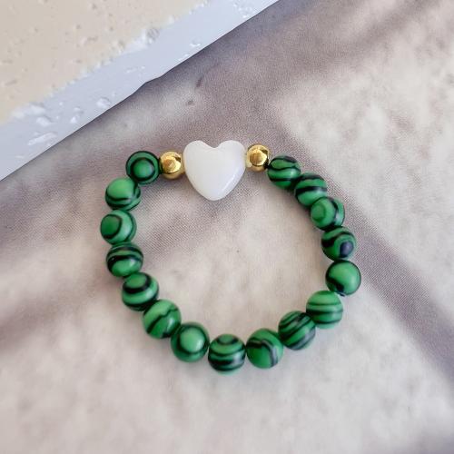 Gemstone Bracelets, Malachite, with 304 Stainless Steel, fashion jewelry & different styles for choice & for woman, more colors for choice, Length:Approx 17 cm, Sold By PC