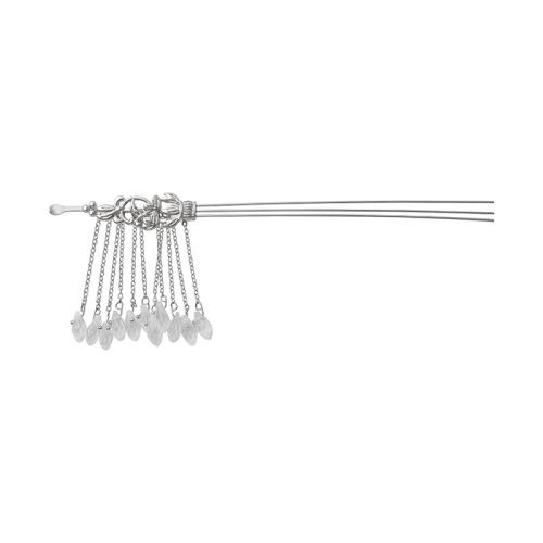 Hair Stick, Tibetan Style, for woman, silver color, 175mm, Sold By PC