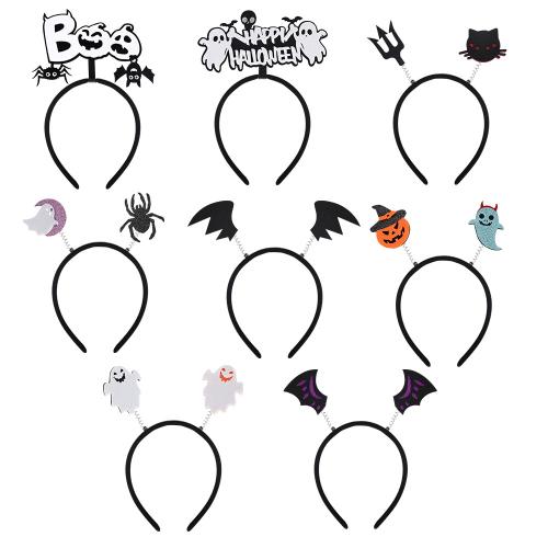 Hair Bands, Plastic, with Felt, Halloween Design & different styles for choice, black, Sold By PC