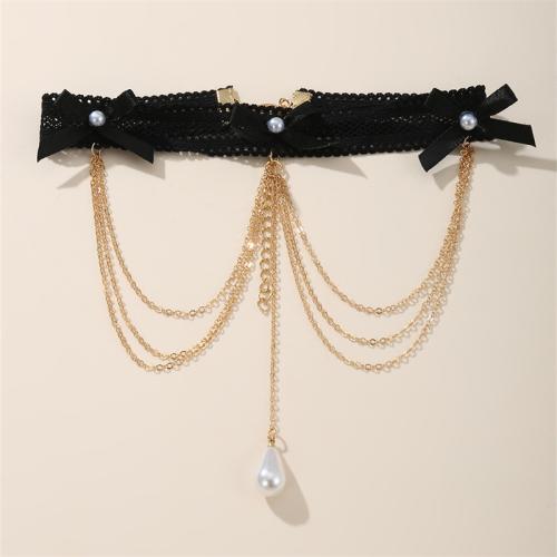 Body Chain Jewelry Zinc Alloy with Cloth fashion jewelry & for woman Sold By PC