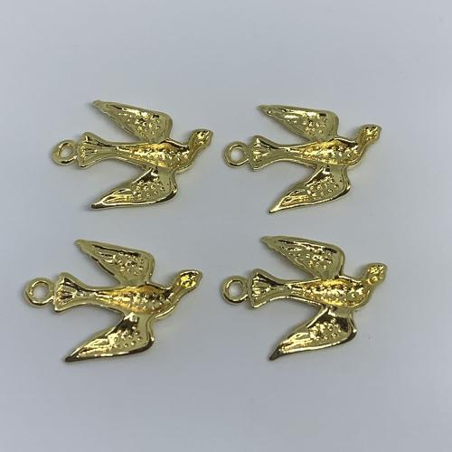 Μενταγιόν Brass Κοσμήματα, Ορείχαλκος, Πουλί, DIY, 19x25mm, Sold Με PC