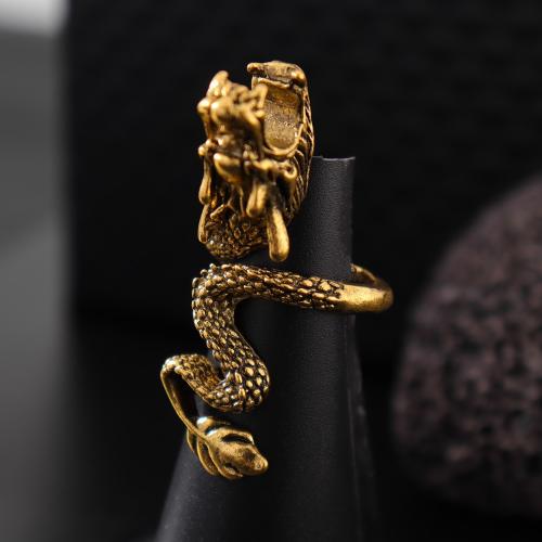 Tibetan Style Finger Ring, Dragon, fashion jewelry & multifunctional & for man, US Ring Size:7, Sold By PC