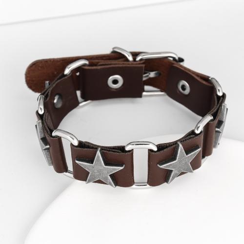 Bracelets cordon PU, alliage de zinc, avec cuir PU, bijoux de mode & pour homme, plus de couleurs à choisir, Longueur:Environ 21 cm, Vendu par PC