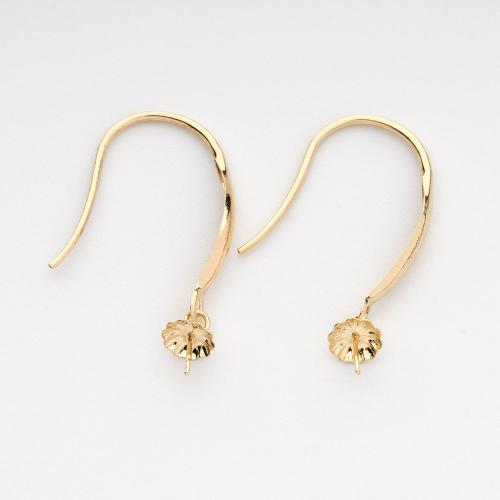 18K Gold Earring Hook DIY Sold By Pair