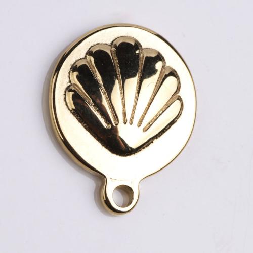 Stainless Steel Pendants, 316 Stainless Steel, Vacuum Ion Plating, fashion jewelry & Unisex, golden, 12x15mm, 10PCs/Bag, Sold By Bag