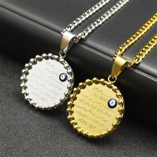 Stainless Steel Jewelry Necklace, 304 Stainless Steel, fashion jewelry & Unisex, more colors for choice, 25x25mm, Length:Approx 60 cm, Sold By PC