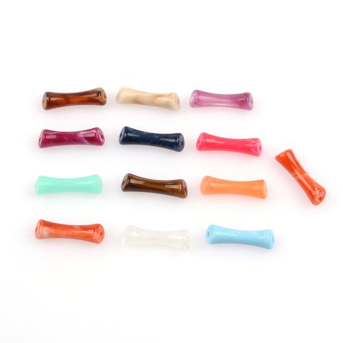 Acrylic Jewelry Beads, Bamboo, DIY, more colors for choice, 7x21mm, Approx 20PCs/Bag, Sold By Bag