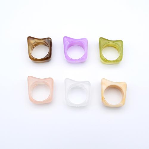 Akryl fingerring, DIY & för kvinna, fler färger för val, 23x25mm, Innerdiameter:Ca 18mm, 5PC/Bag, Säljs av Bag