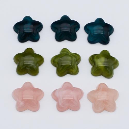 Acrylic Jewelry Beads, Star, DIY & half-drilled, more colors for choice, 20x20x7mm, 10PCs/Bag, Sold By Bag
