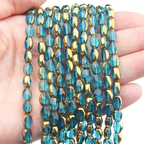 Fashion Glass Beads, DIY, more colors for choice, 6x8mm, Approx 37PCs/Strand, Sold By Strand
