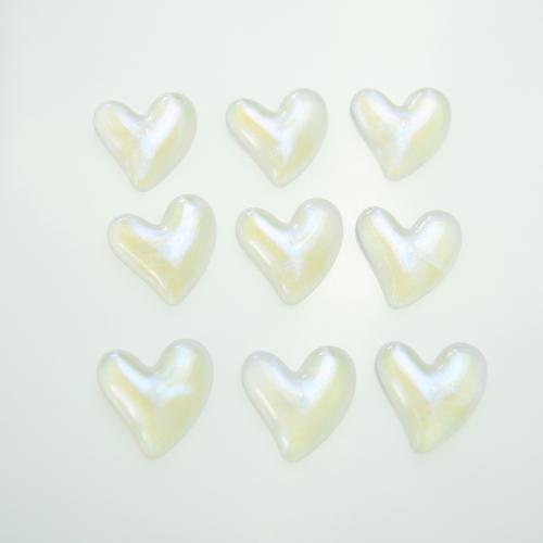 Granos de acrílico de la joyería, Corazón, Bricolaje, 26x27x6mm, 10PCs/Bolsa, Vendido por Bolsa