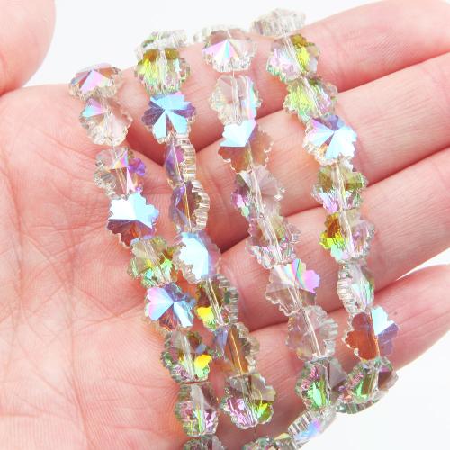 Fashion Glass Beads, Snowflake, DIY, more colors for choice, 10mm, 10PCs/Bag, Sold By Bag