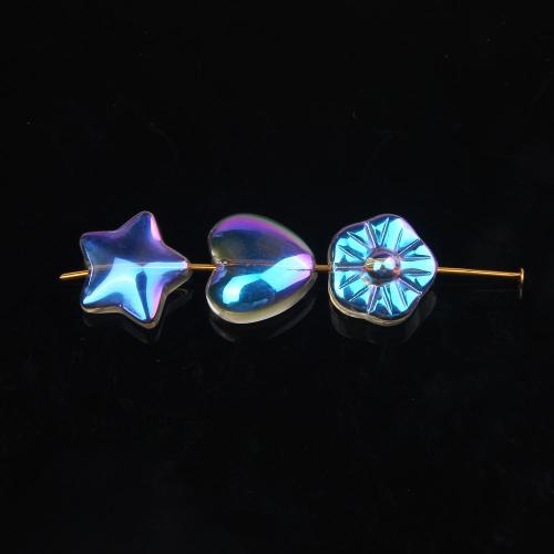 Perles en verre de mode, Forme différente pour le choix & Laser & DIY, plus de couleurs à choisir, 10PC/sac, Vendu par sac