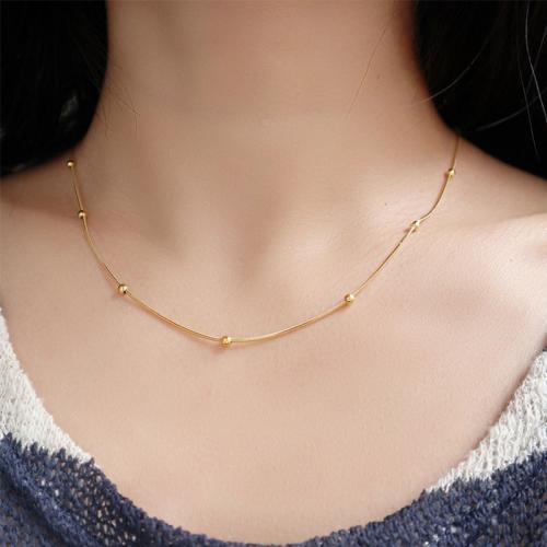 Titanium Steel Necklace plated for woman Length 45 cm Sold By PC