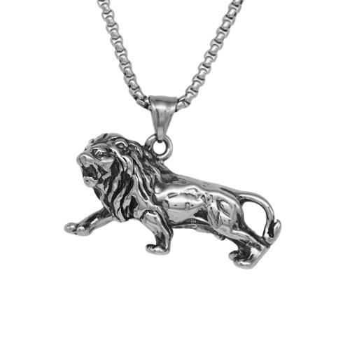 Titanium Steel Pendants, Lion, plated, different styles for choice & for man, more colors for choice, Length:60 cm, Sold By PC