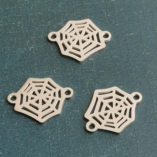 Titanium Steel Connector Spider Web polished DIY & 1/1 loop Sold By PC