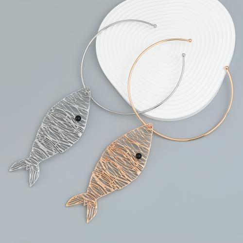 Kragen Halskette, Zinklegierung, Fisch, plattiert, Modeschmuck & für Frau, keine, Länge:40.8 cm, verkauft von PC